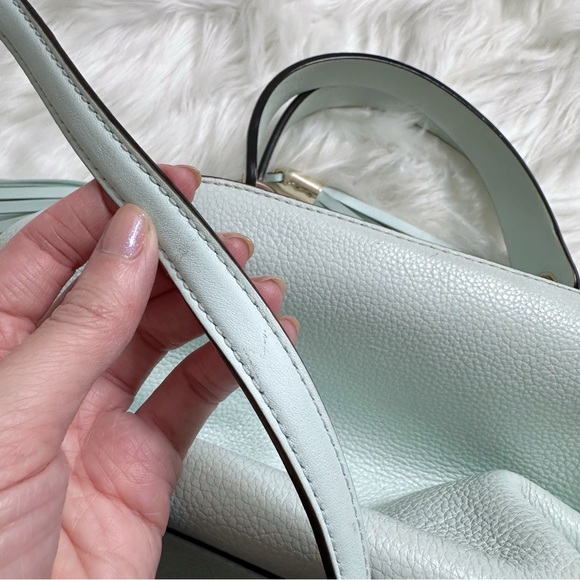 Kate Spade Bailey Atwood Place Bowling Bag Satchel in Island Waters Blue - Picture 10 of 14